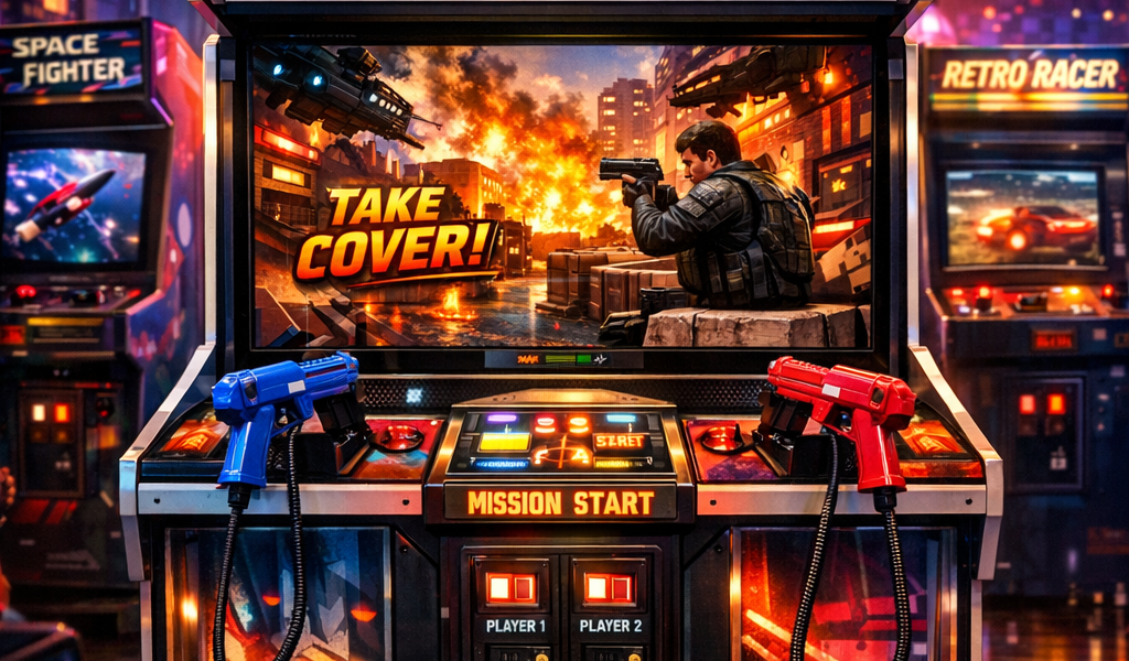 “Retro Lightgun Console: A Blast from the ’90s!”